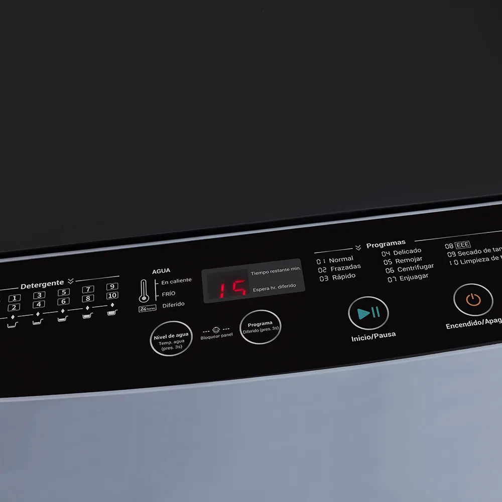 Lavarropas Automático Carga Superior Philco 5.5 Kg 750 Rpm Gris