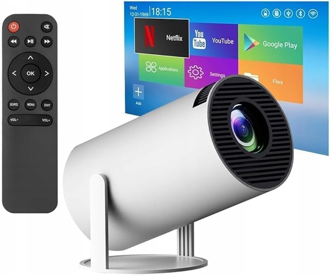 Mini proyector portátil 5G Wi-Fi 6 Bluetooth 5.0 Android 11 4K