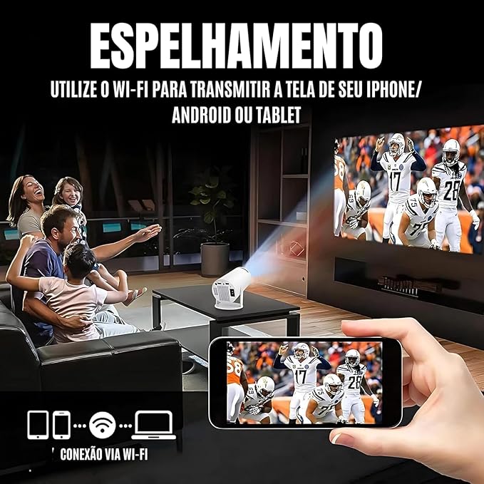 Mini proyector portátil 5G Wi-Fi 6 Bluetooth 5.0 Android 11 4K